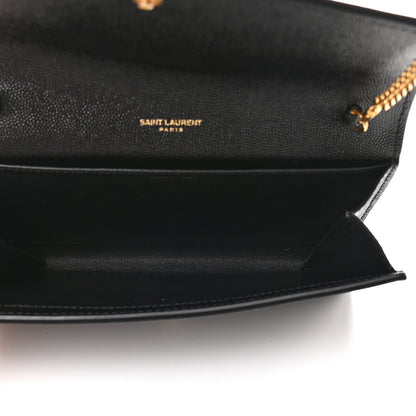Saint Laurent Grain De Poudre Uptown Chain Wallet Black 5 of 8