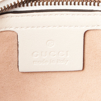 Gucci Calfskin Matelasse Small GG Marmont Shoulder Bag White 9 of 11