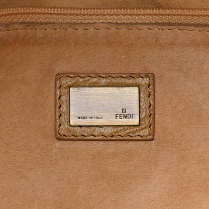 Fendi Goatskin Whipstitch Large Convertible Baguette Senape 6 of 12