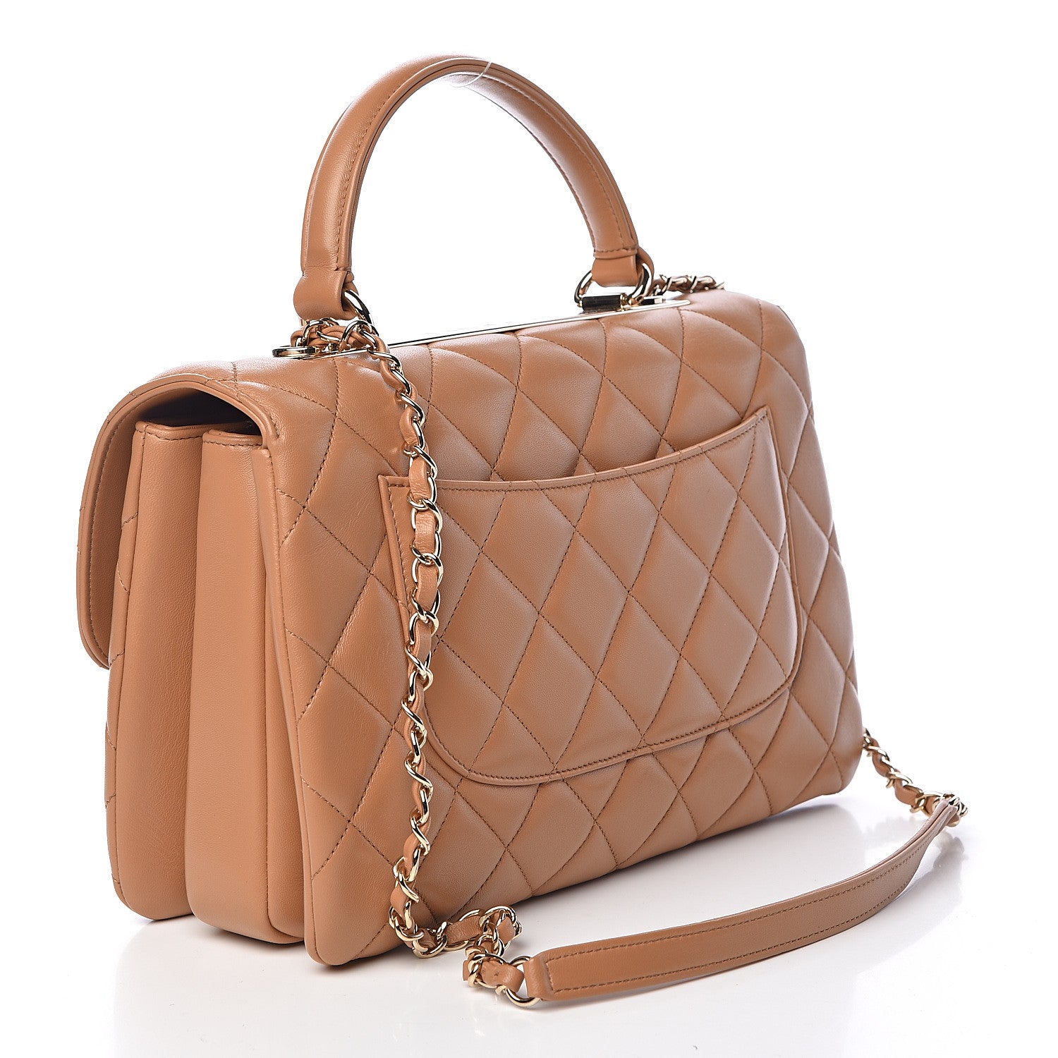 Chanel Lambskin Quilted Medium Trendy CC Flap Dual Handle Bag Beige 3 of 11
