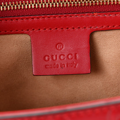 Gucci Guccissima Medium Padlock Shoulder Bag Hibiscus Red 6 of 10
