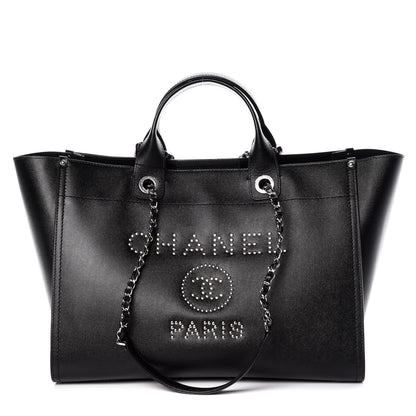 Chanel Caviar Medium Studded Deauville Tote Black 1 of 9