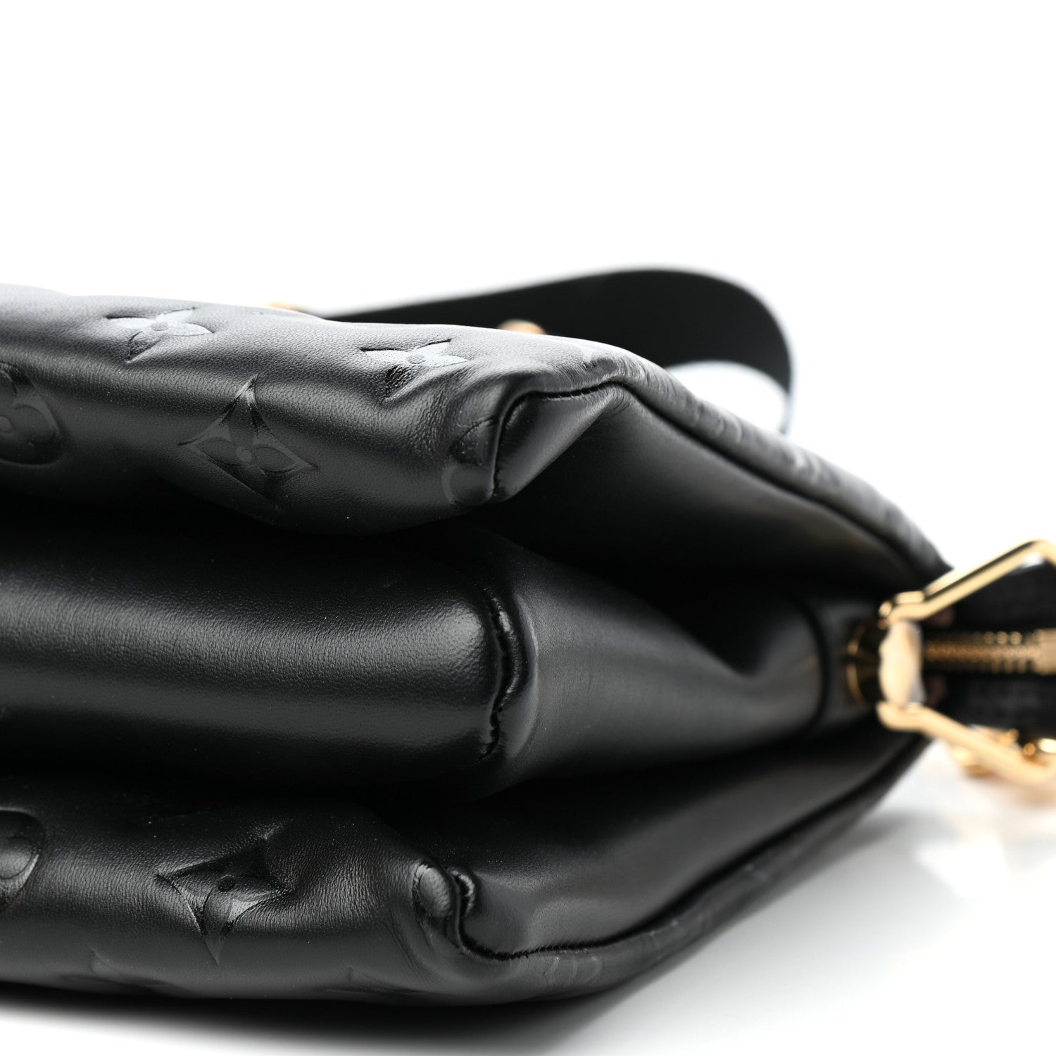 Louis Vuitton Lambskin Embossed Monogram Coussin PM Black 8 of 10