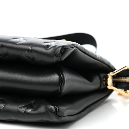 Louis Vuitton Lambskin Embossed Monogram Coussin PM Black 8 of 10