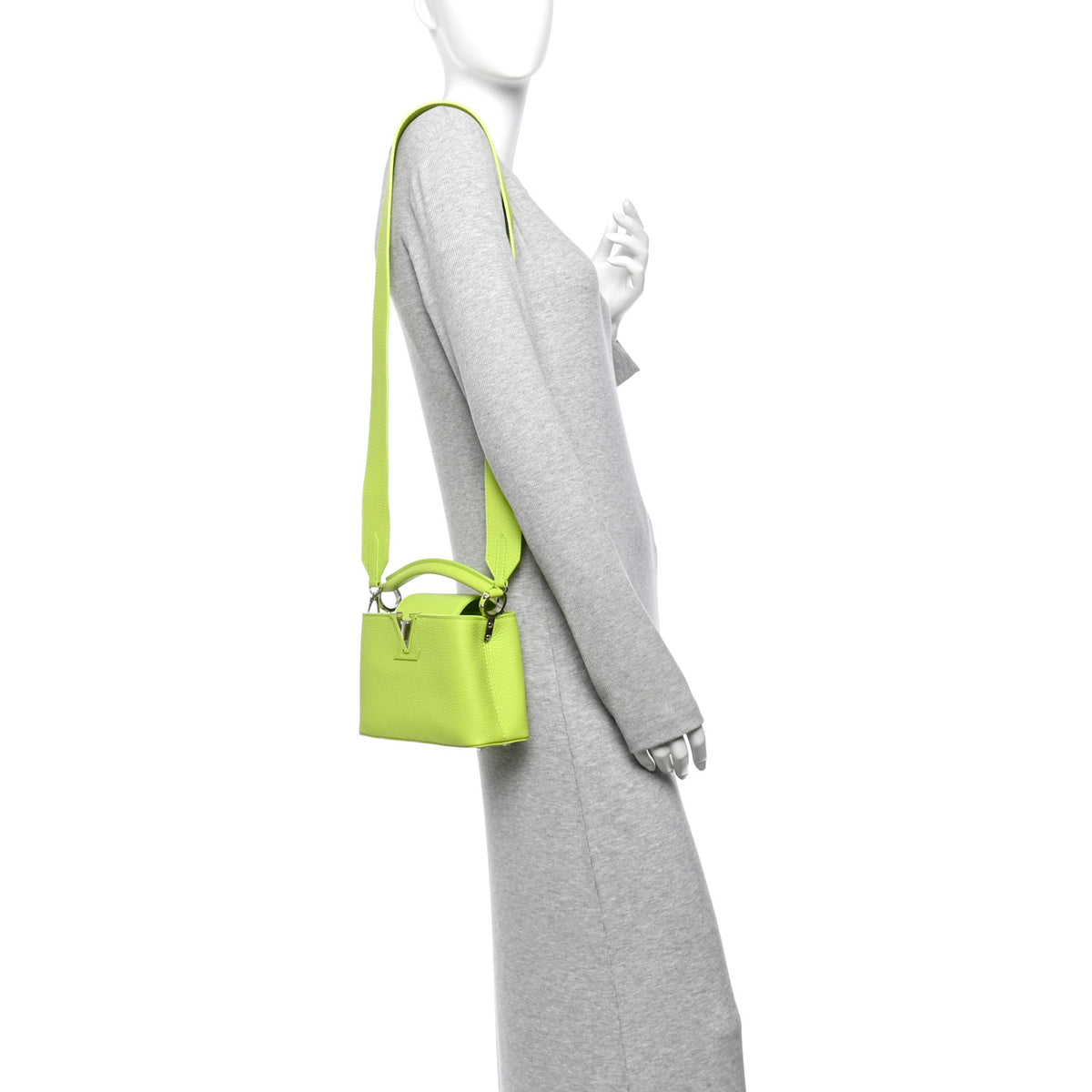 Louis Vuitton Taurillon Mini Capucines Chartreuse 2 of 10