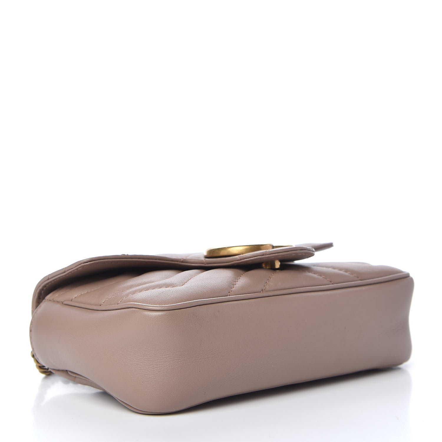 Gucci Calfskin Matelasse Super Mini GG Marmont Shoulder Bag Porcelain Rose 4 of 10