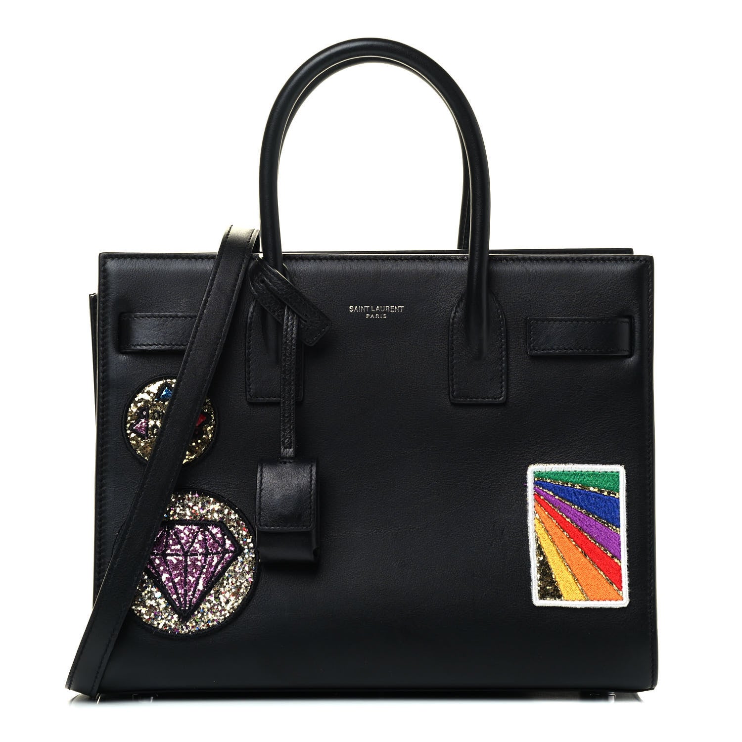 Saint Laurent Calfskin Patchwork Baby Sac De Jour Black Multi 1 of 4