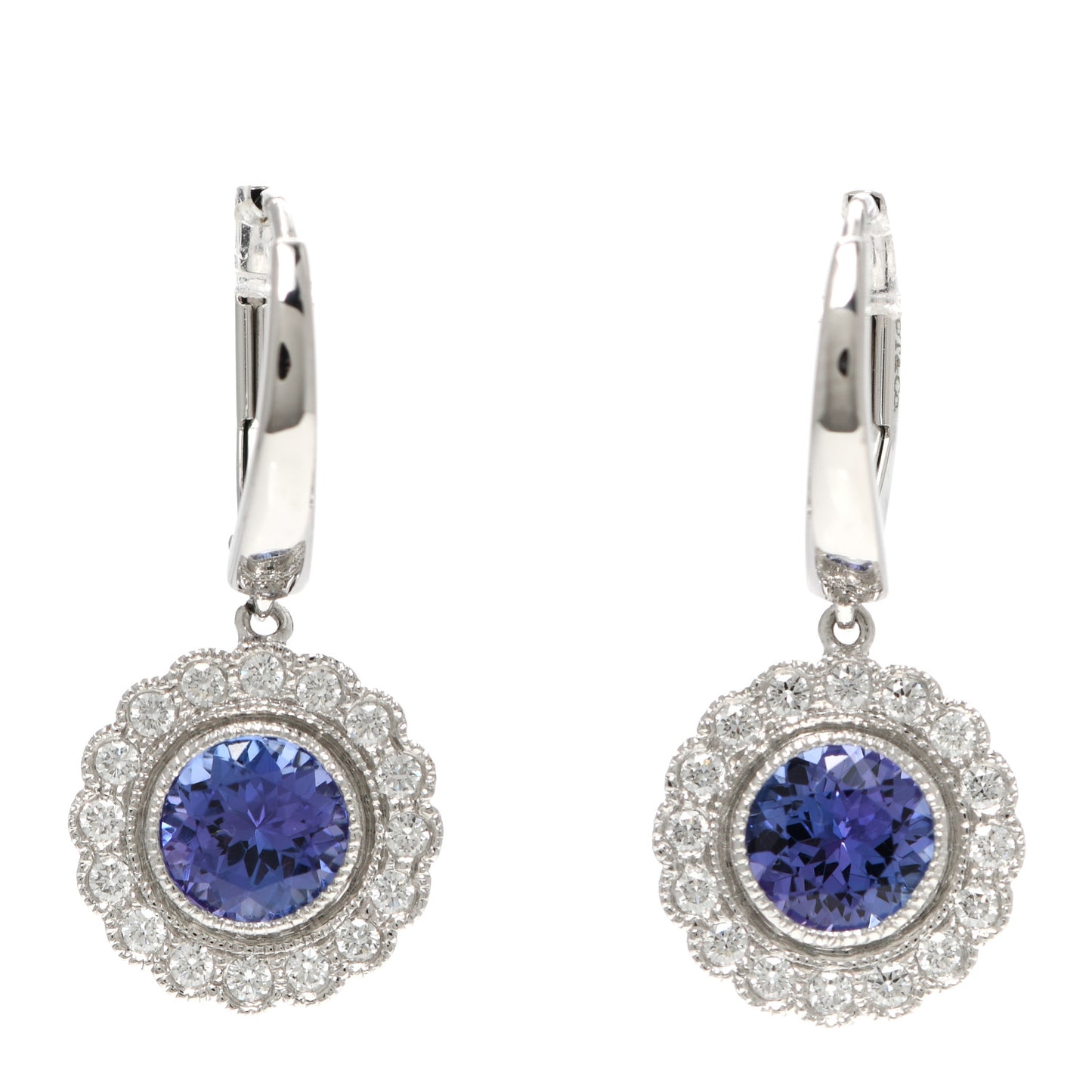 Platinum Diamond Tanzanite Enchant Drop Earrings