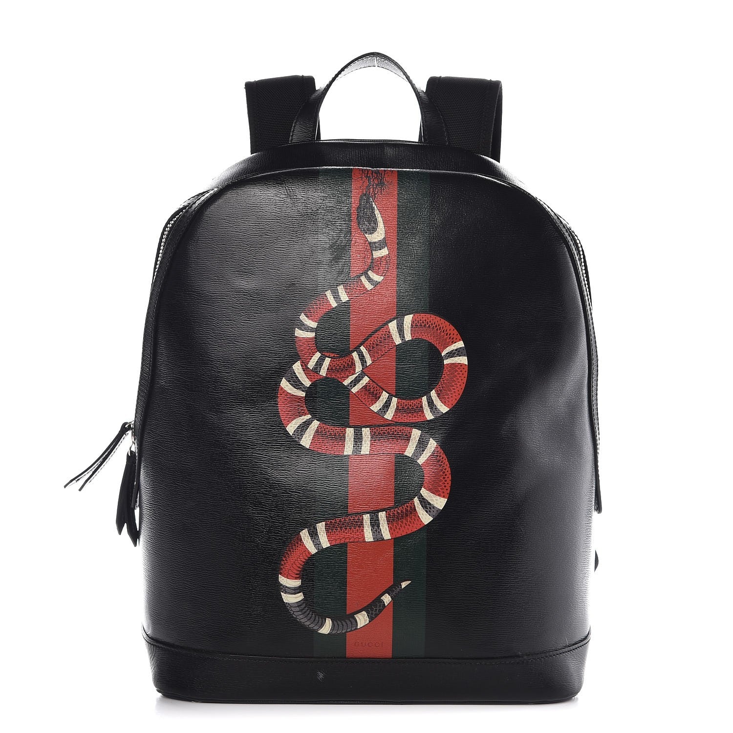 Gucci Calfskin Kingsnake Dome Backpack Black 1 of 17