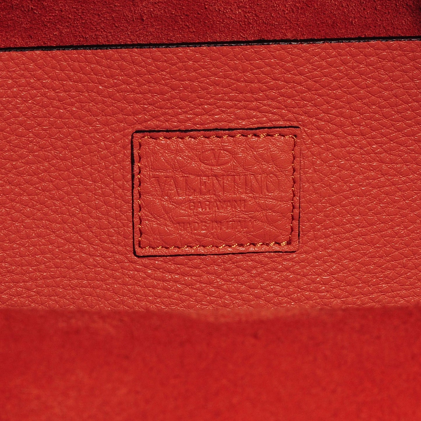 Grained Calfskin Medium Rockstud Backpack Coral