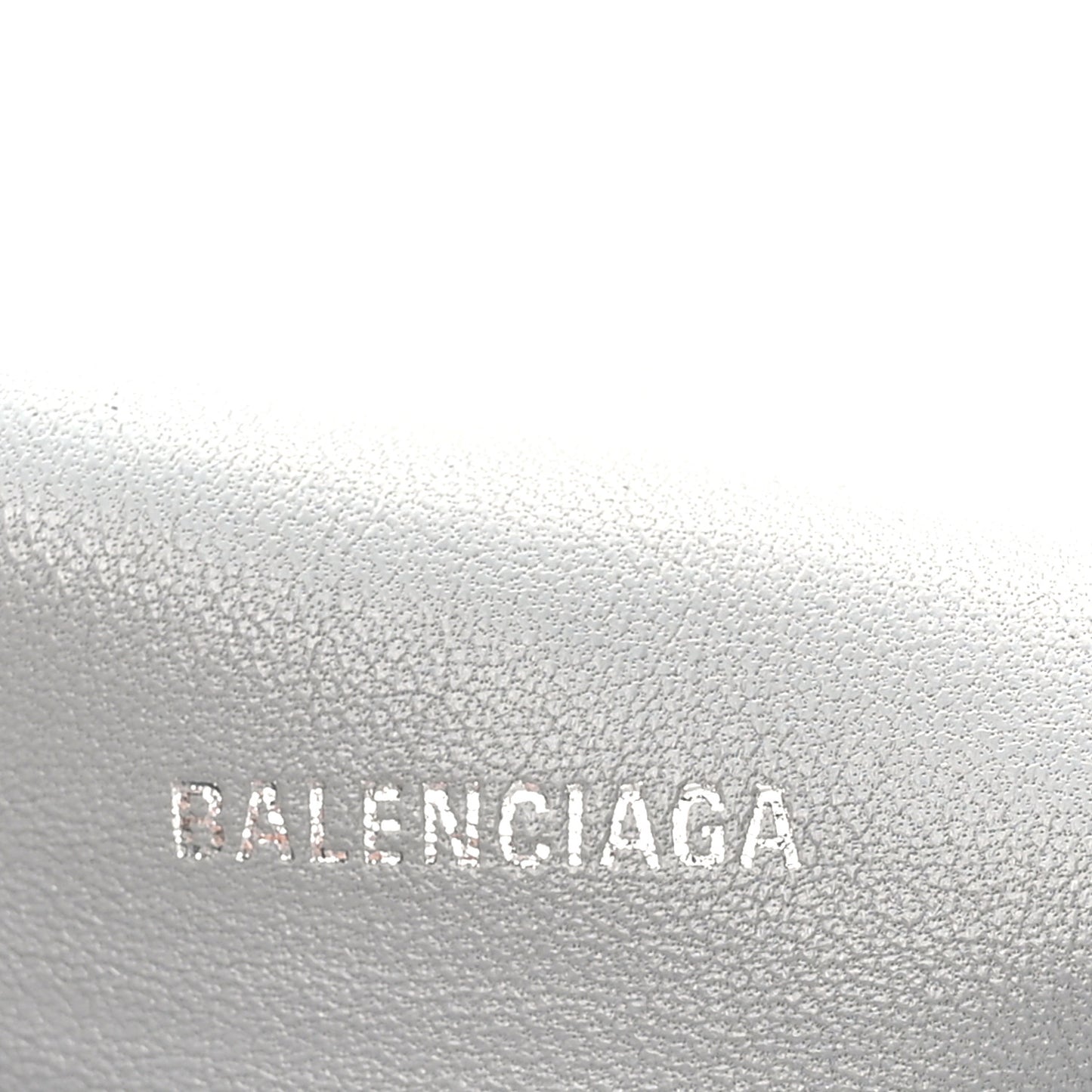 Crushed Calfskin Quilted Small Crush Chain Bag Silver