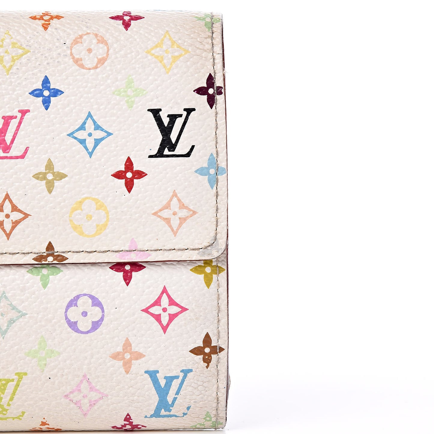 Monogram Multicolor Sarah Wallet White