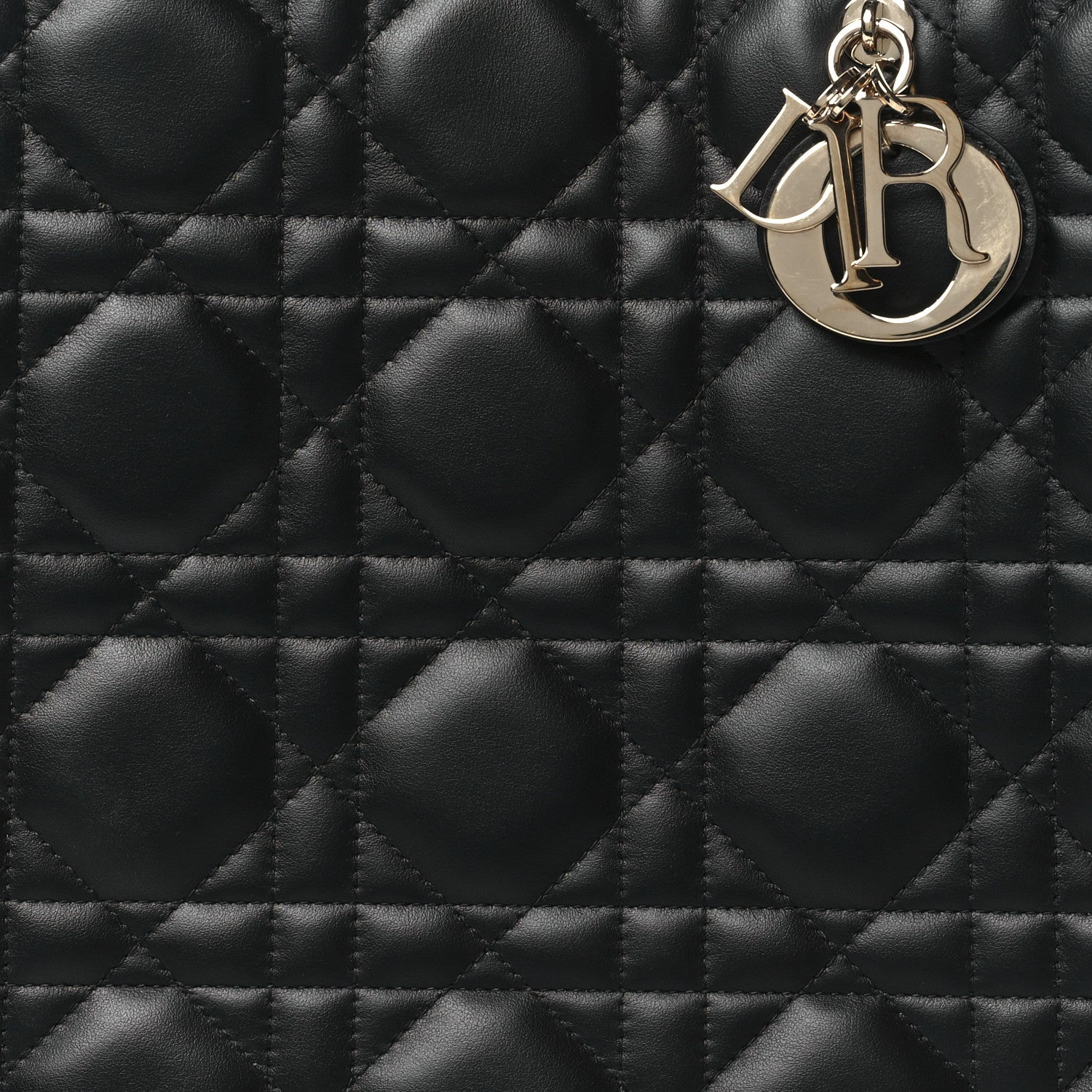 Christian Dior Calfskin Macro Cannage Medium Book Tote Black 8 of 10