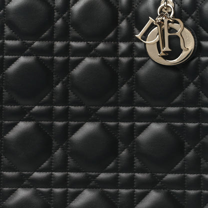 Christian Dior Calfskin Macro Cannage Medium Book Tote Black 8 of 10