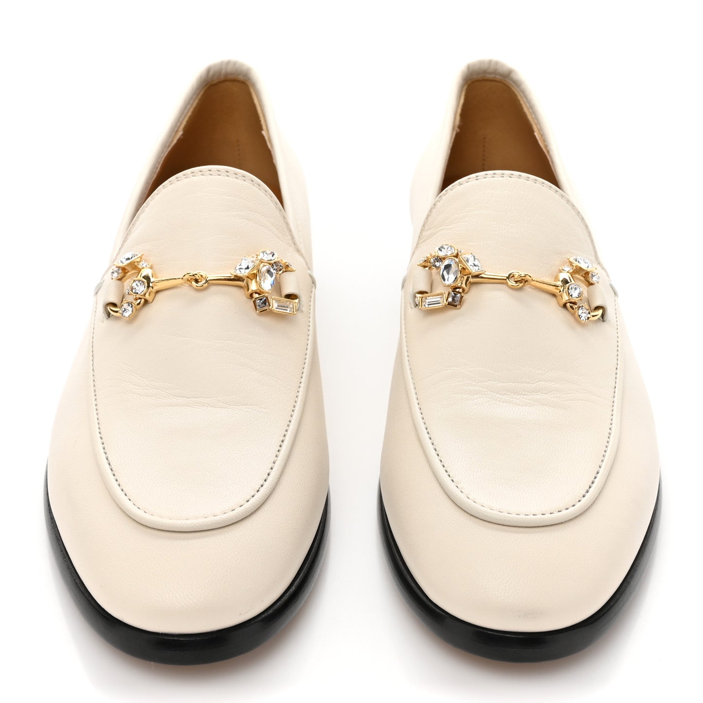 Malaga Kid Crystal Horsebit Womens Jordaan Loafers 36 Mystic White