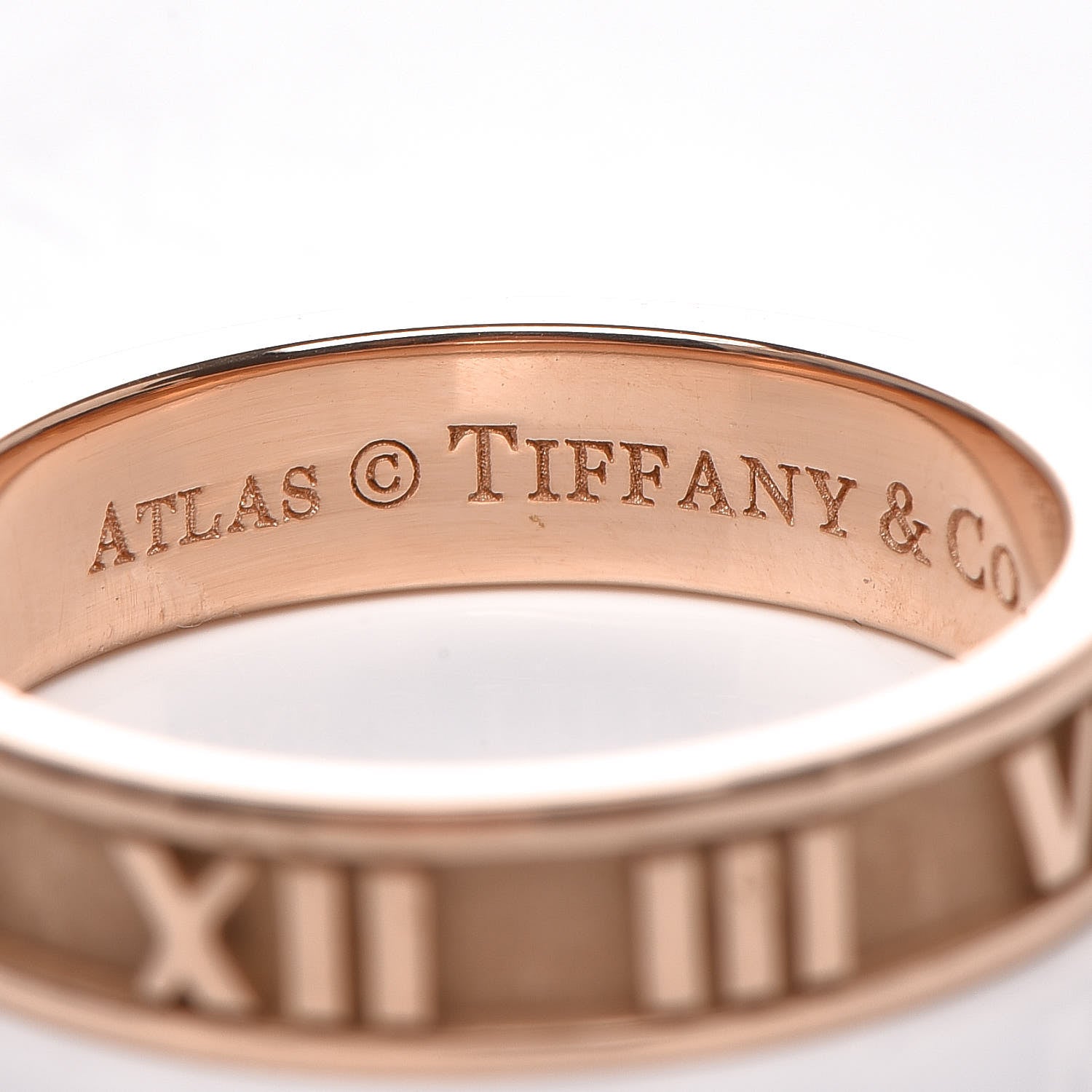 Tiffany 18K Rose Gold Atlas Band Ring 48 4.5 4 of 5