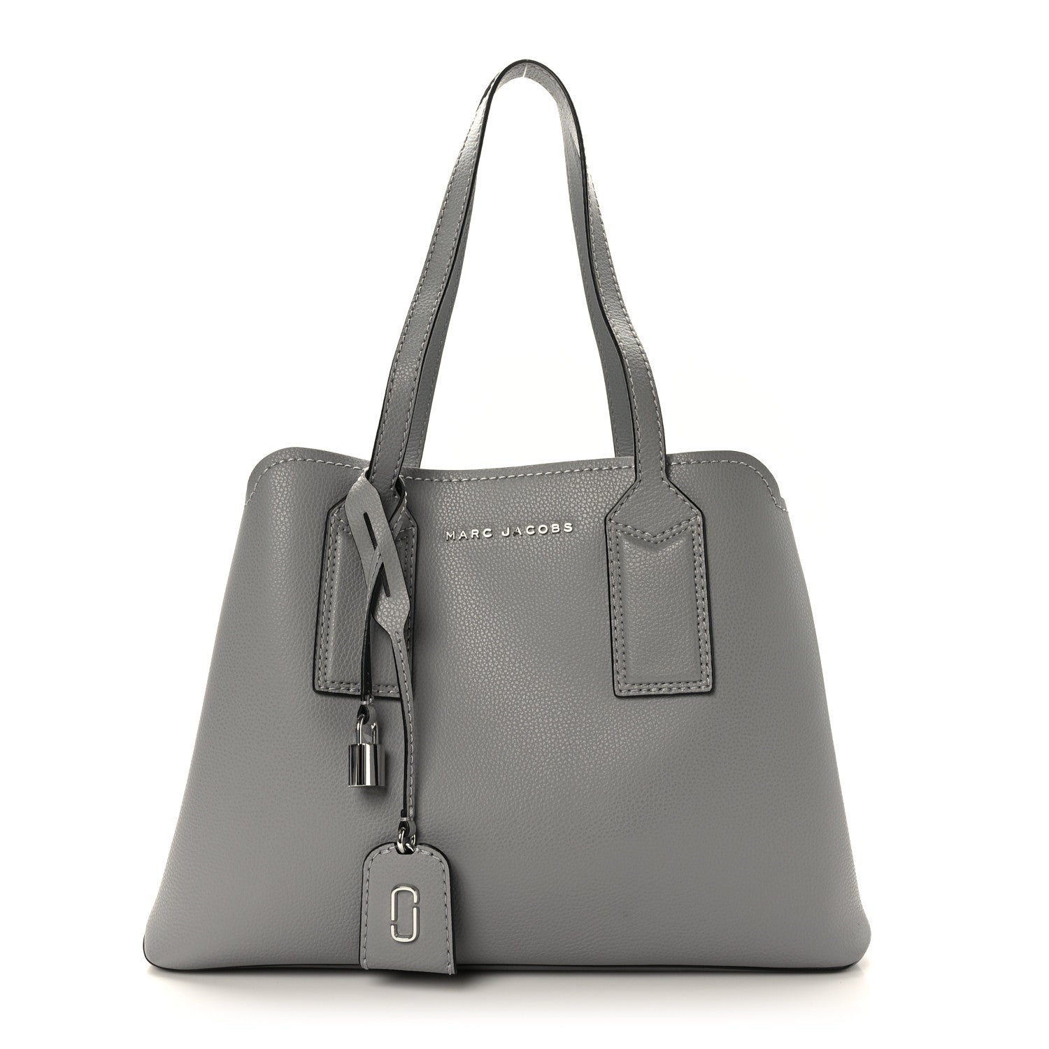 Marc Jacobs Pebbled Calfskin Editor Shopping Tote Grey 1 of 10