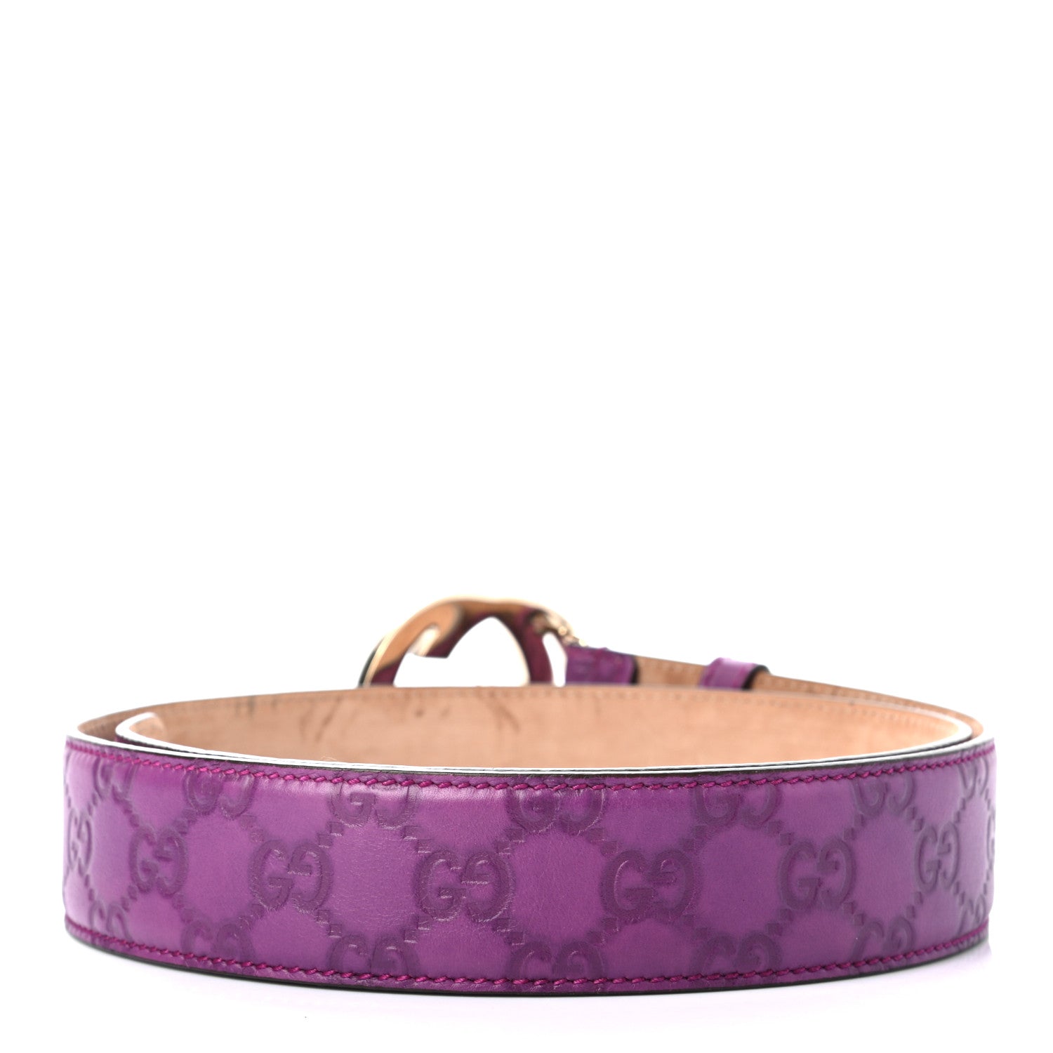 Gucci Guccissima Interlocking G Belt 90 36 Purple 2 of 5