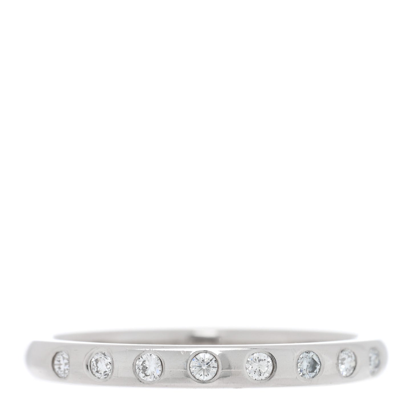 Platinum Diamond Elsa Peretti Stacking Band Ring 62 10
