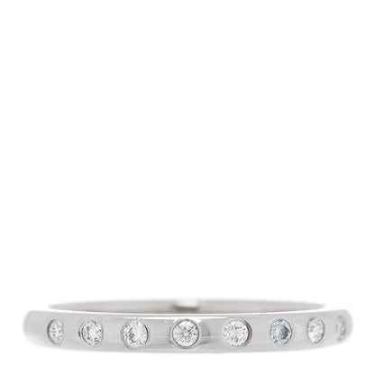 Tiffany Platinum Diamond Elsa Peretti Stacking Band Ring 62 10 1 of 5