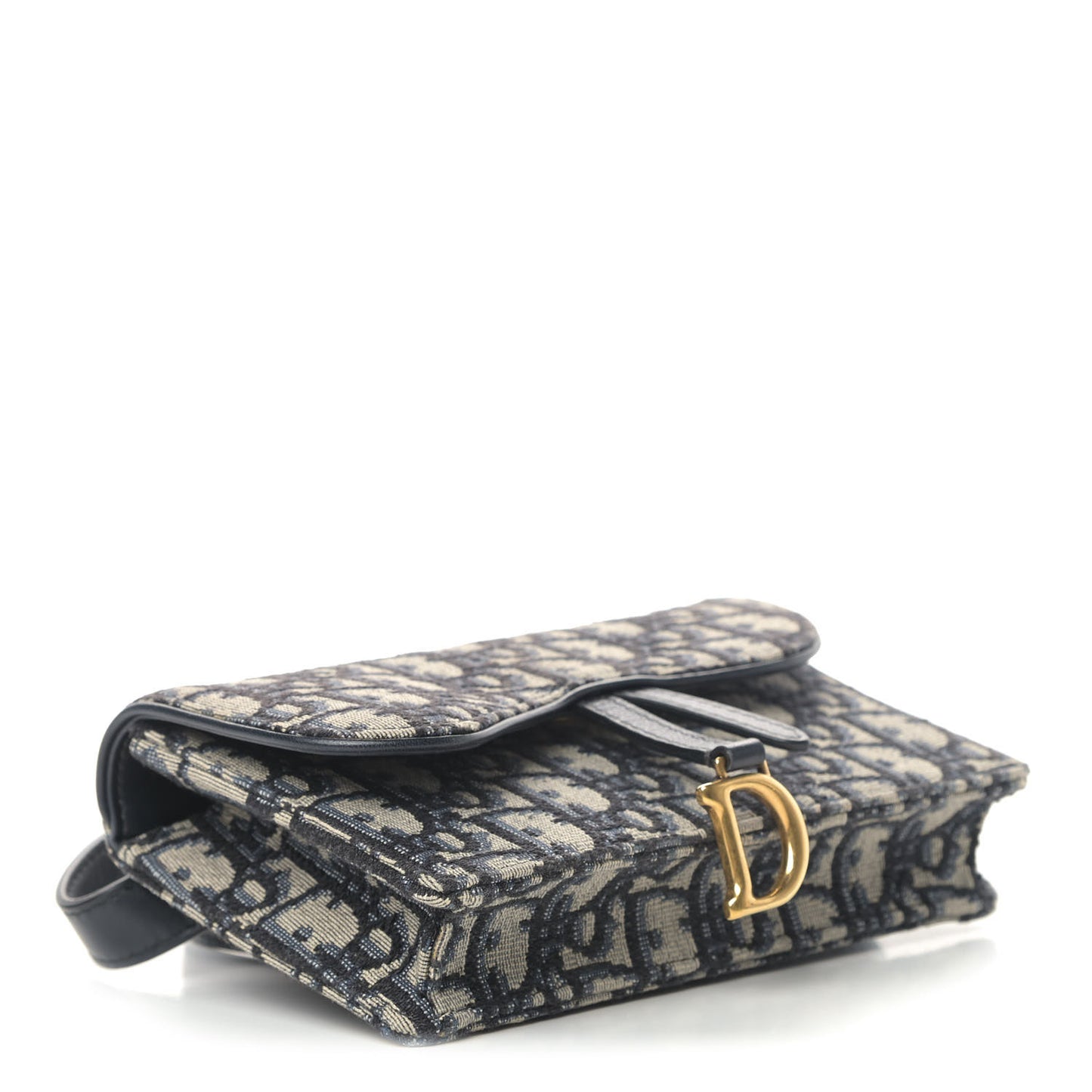 Oblique Saddle Belt Bag Blue