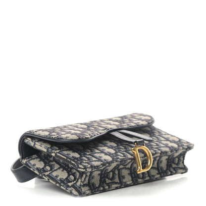 Christian Dior Oblique Saddle Belt Bag Blue 3 of 7