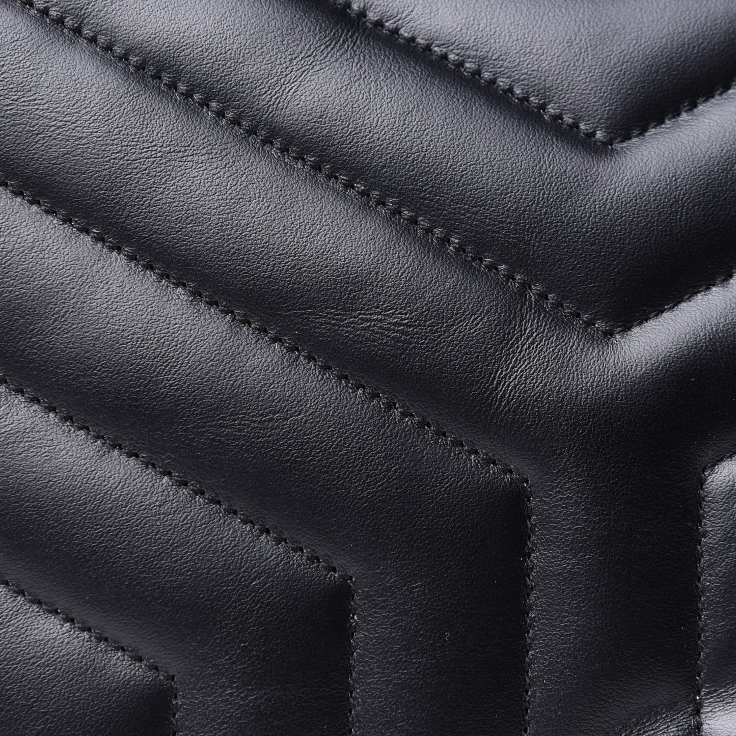Calfskin Y Quilted Monogram Medium Loulou Chain Satchel Black