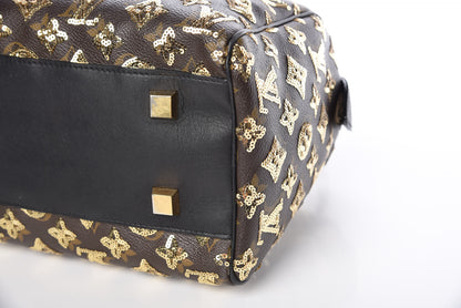 Louis Vuitton Monogram Sequins Eclipse Speedy 28 Gold 6 of 9