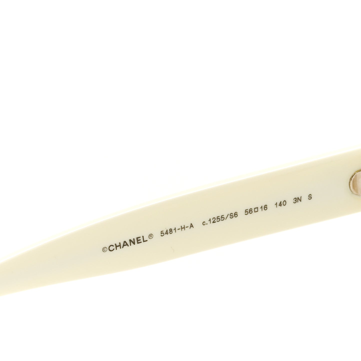 Acetate Pearl Cat Eye CC Sunglasses 5481-H-A White