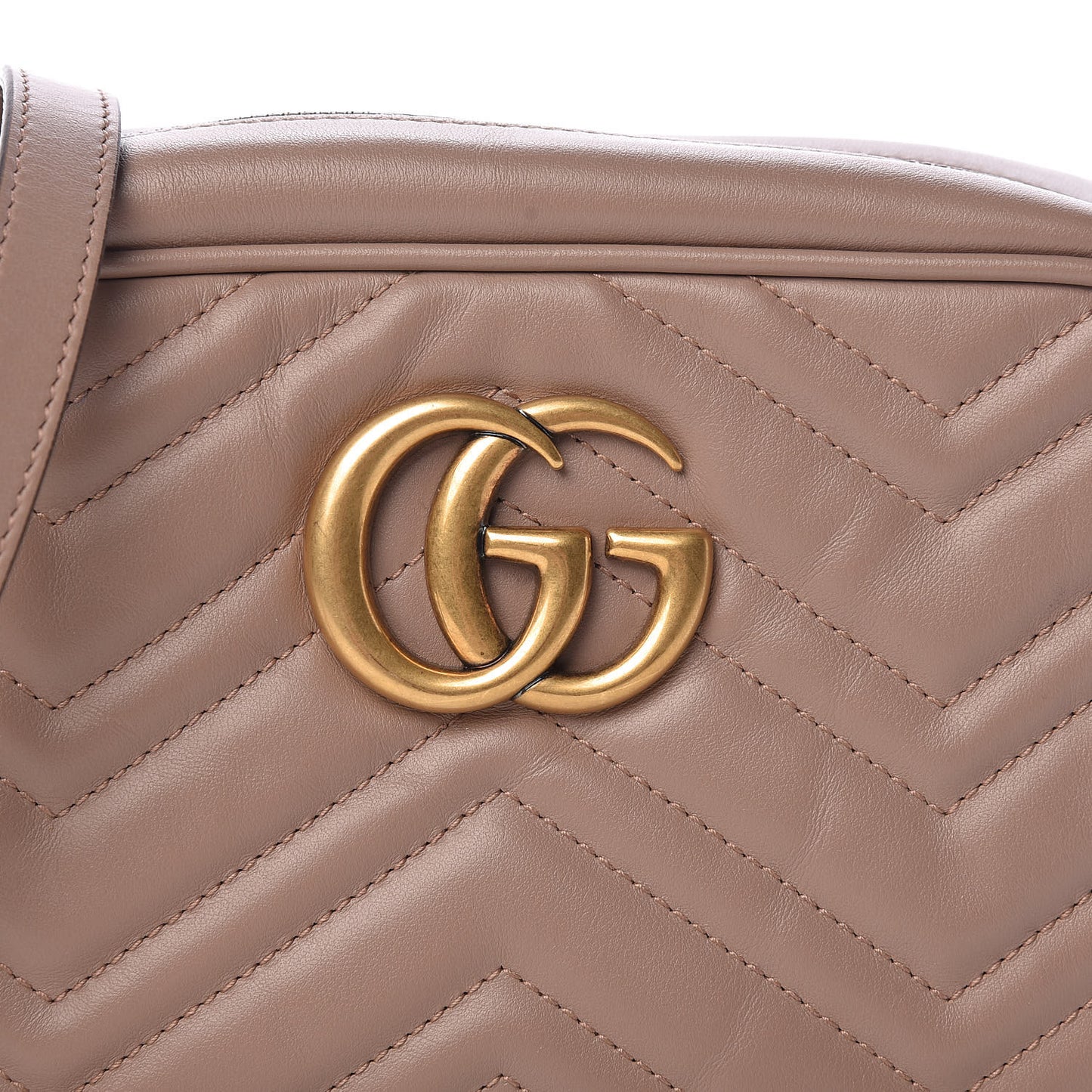 Calfskin Matelasse Small GG Marmont Chain Shoulder Bag Porcelain Rose