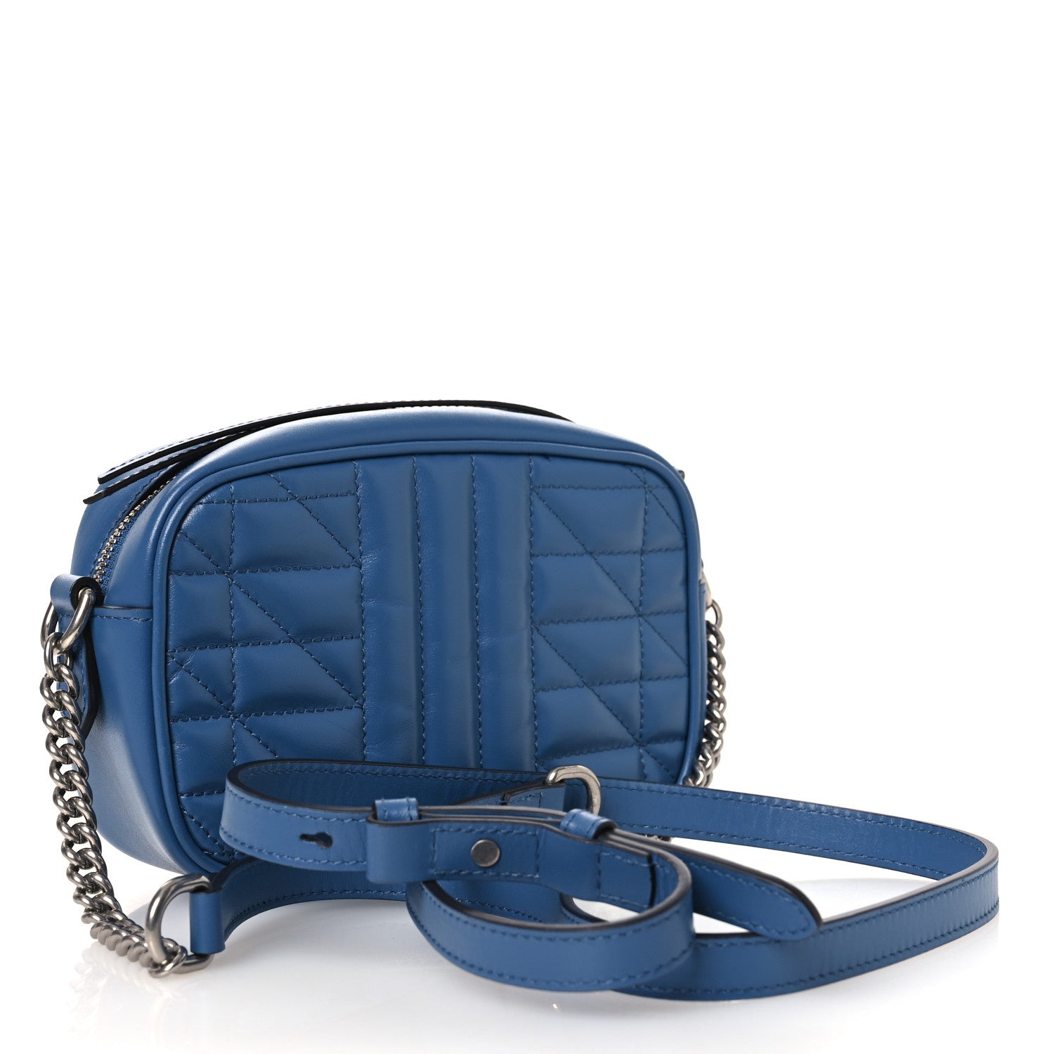 bLue Gucci ビジネスバッグ GUCCI（グッチ） ビジネスバッグ レザー ネイビー シルバー金具 387074