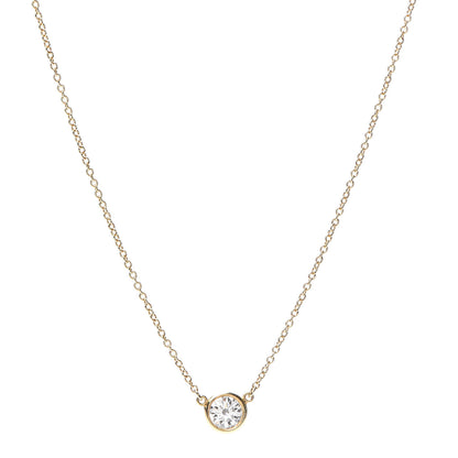 Tiffany 18K Yellow Gold Diamond .40ct Elsa Peretti Diamonds by the Yard Pendant Necklace 1 of 7