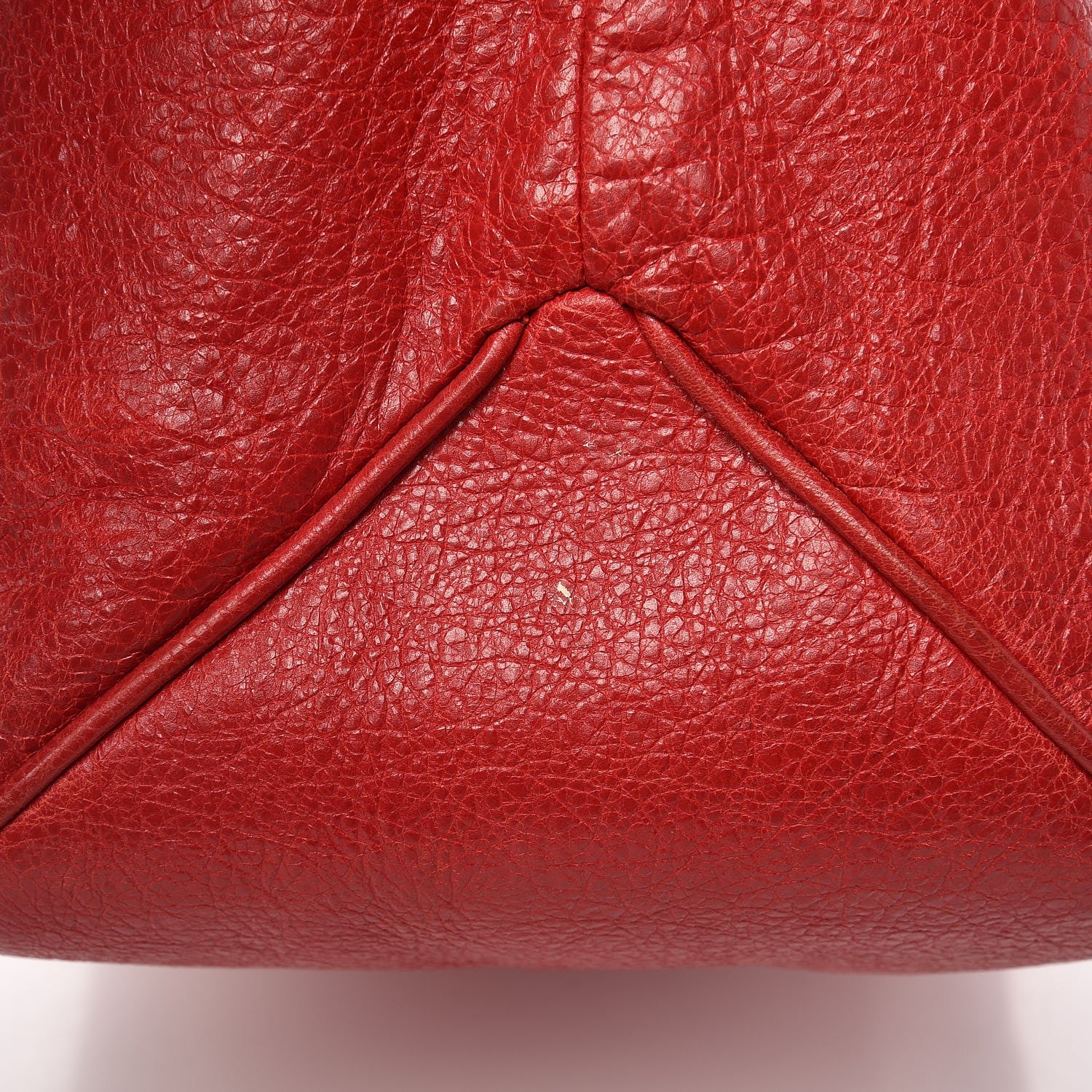 Balenciaga Agneau Classic Hardware Mens Oversize Top Handle Bag Flame 16 of 17