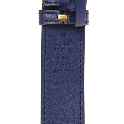 Gucci Velvet Matelasse GG Marmont Belt Bag 75 30 Cobalt Blue 5 of 10