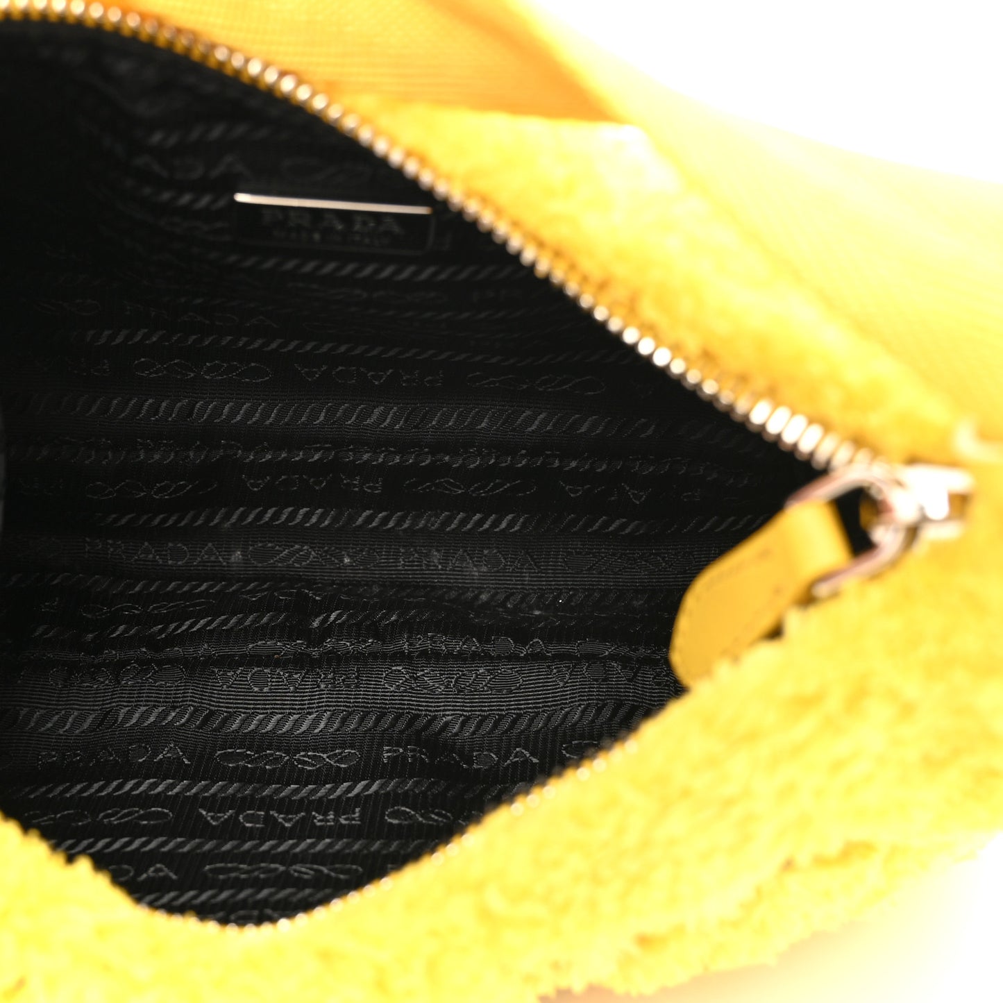 Terry Cloth Mini Re-Edition 2000 Bag Giallo Black