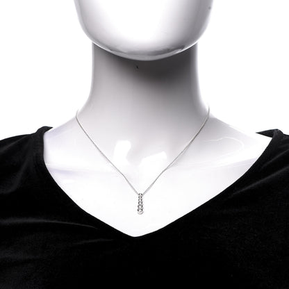 Tiffany Platinum Diamond Jazz Graduated Drop Pendant Necklace 2 of 8