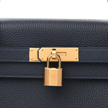 Hermes Togo Kelly Retourne 28 Bleu Nuit 11 of 12