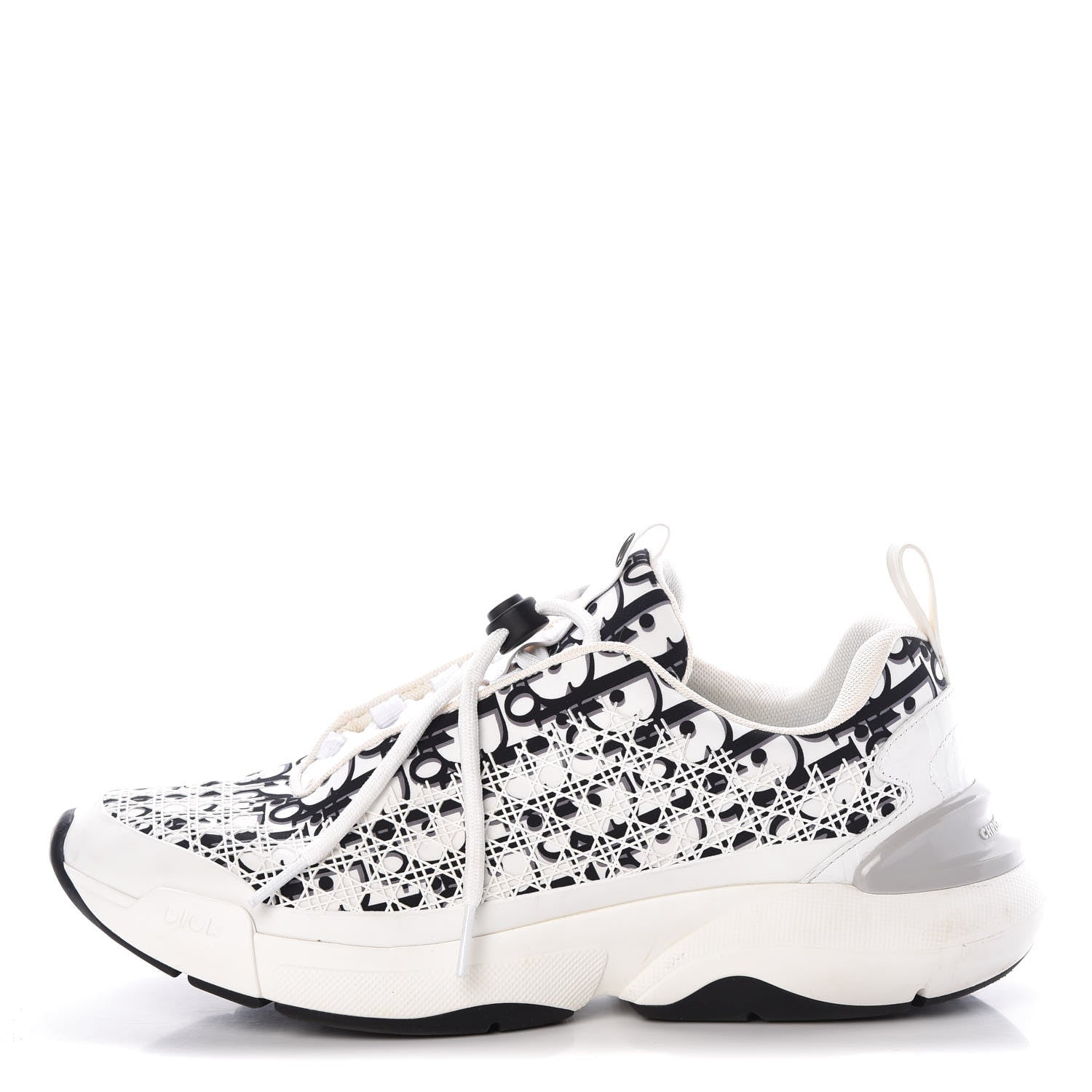 Christian Dior Oblique Cannage B24 Low Top Sneakers 42 White Black 1 of 11