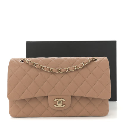 Chanel Caviar Quilted Medium Double Flap Dark Beige 12 of 12