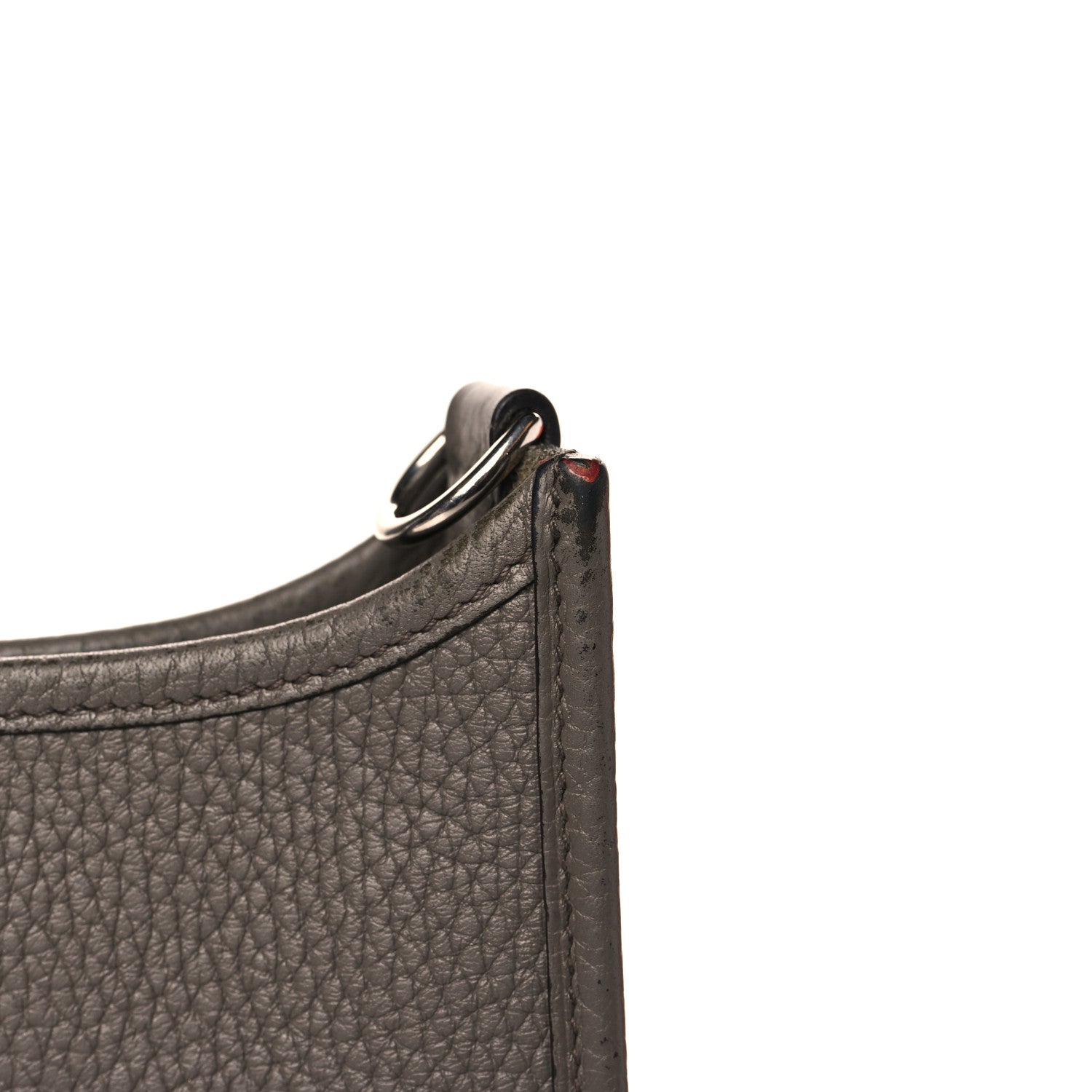 Hermes Taurillon Clemence Amazone Evelyne TPM Etain Rouge Casaque 13 of 16