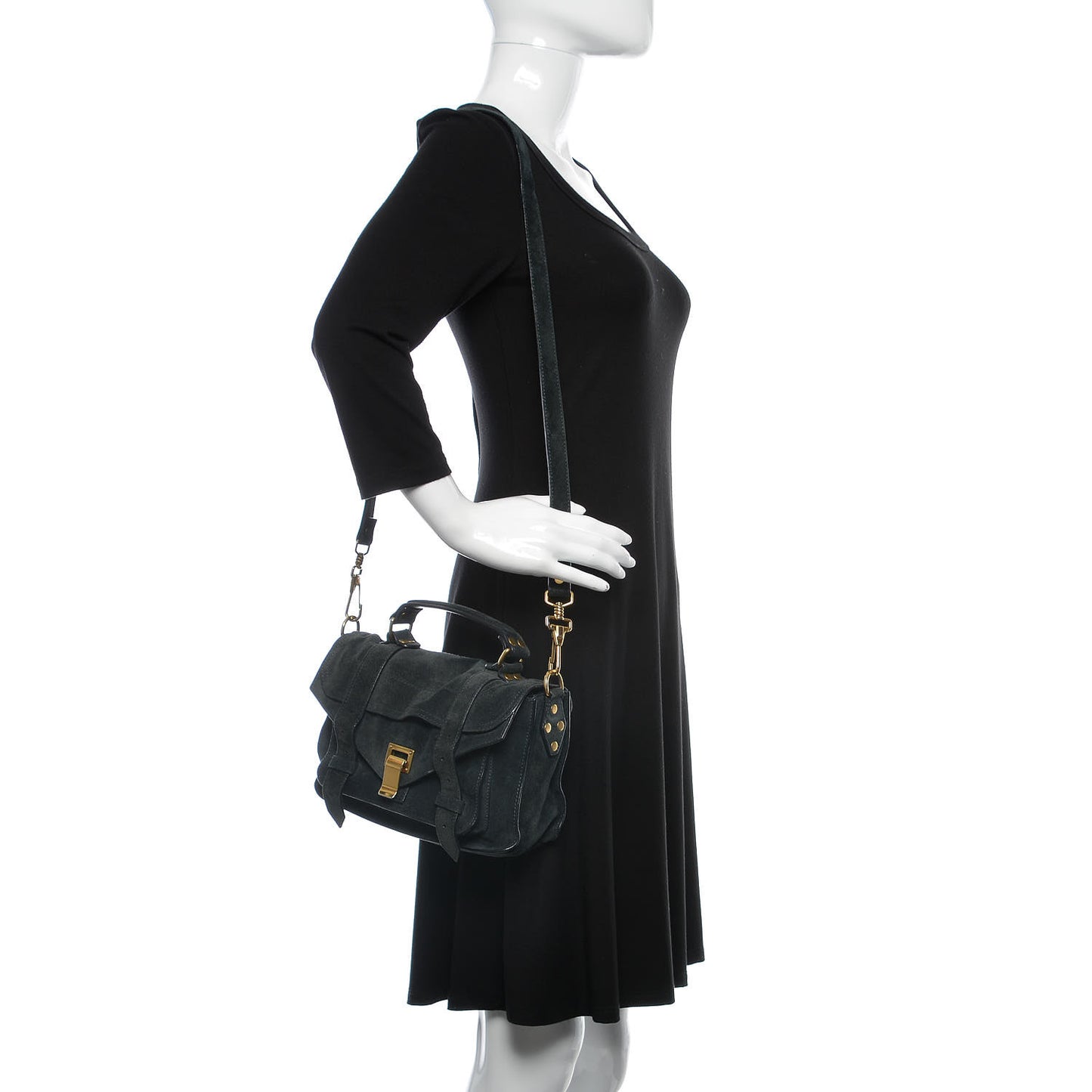 Suede Tiny PS1 Satchel Navy