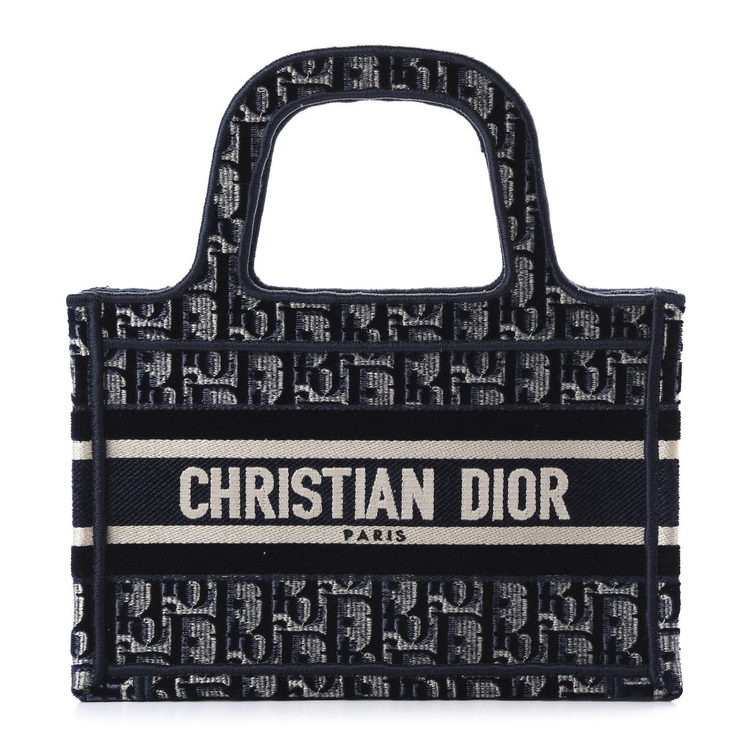 Oblique Mini Book Tote Blue Multicolor