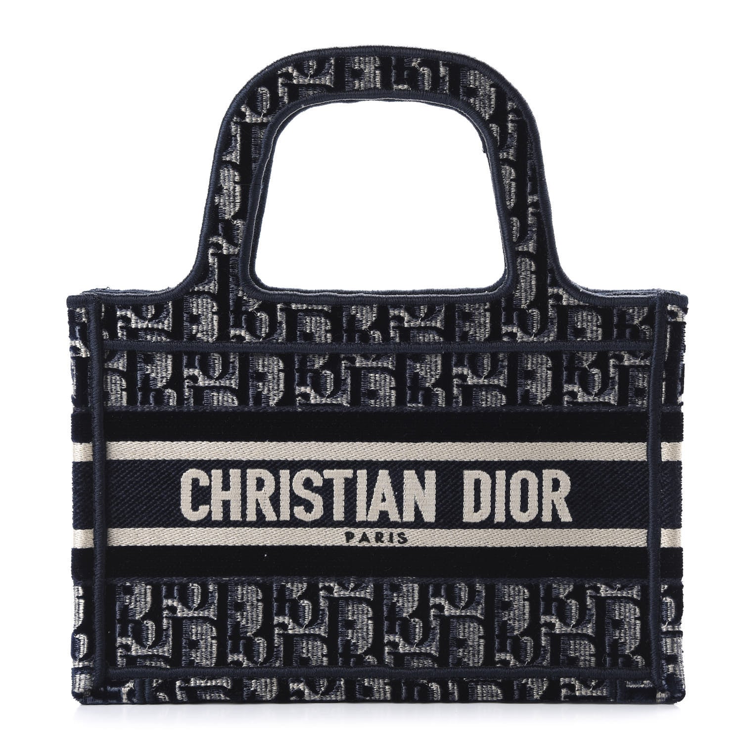Christian Dior Oblique Mini Book Tote Blue Multicolor 1 of 9