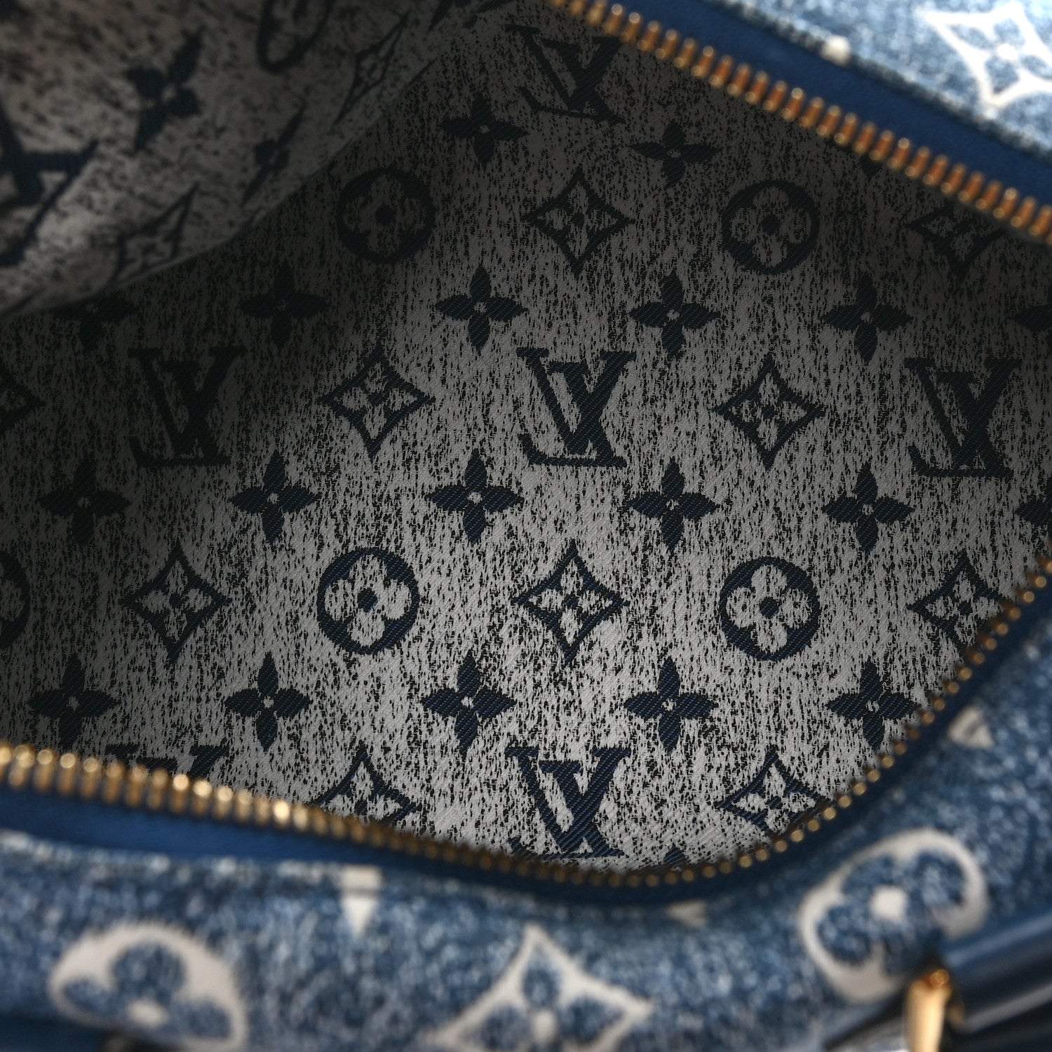Louis Vuitton Monogram Jacquard Denim Speedy Bandouliere 25 Bleu 5 of 9