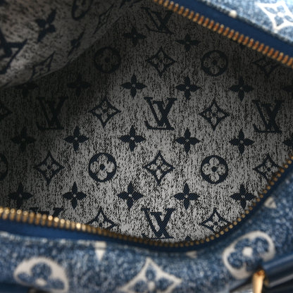 Louis Vuitton Monogram Jacquard Denim Speedy Bandouliere 25 Bleu 5 of 9
