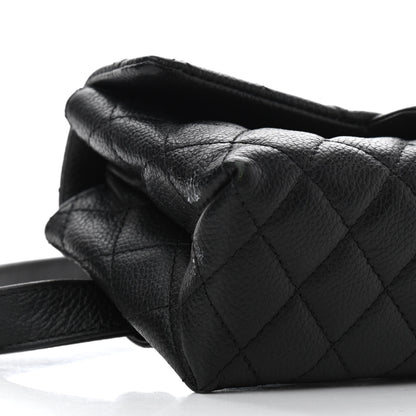 Chanel Grained Calfskin Quilted 2.55 Reissue Flap Belt Bag Clutch Black 10 of 12