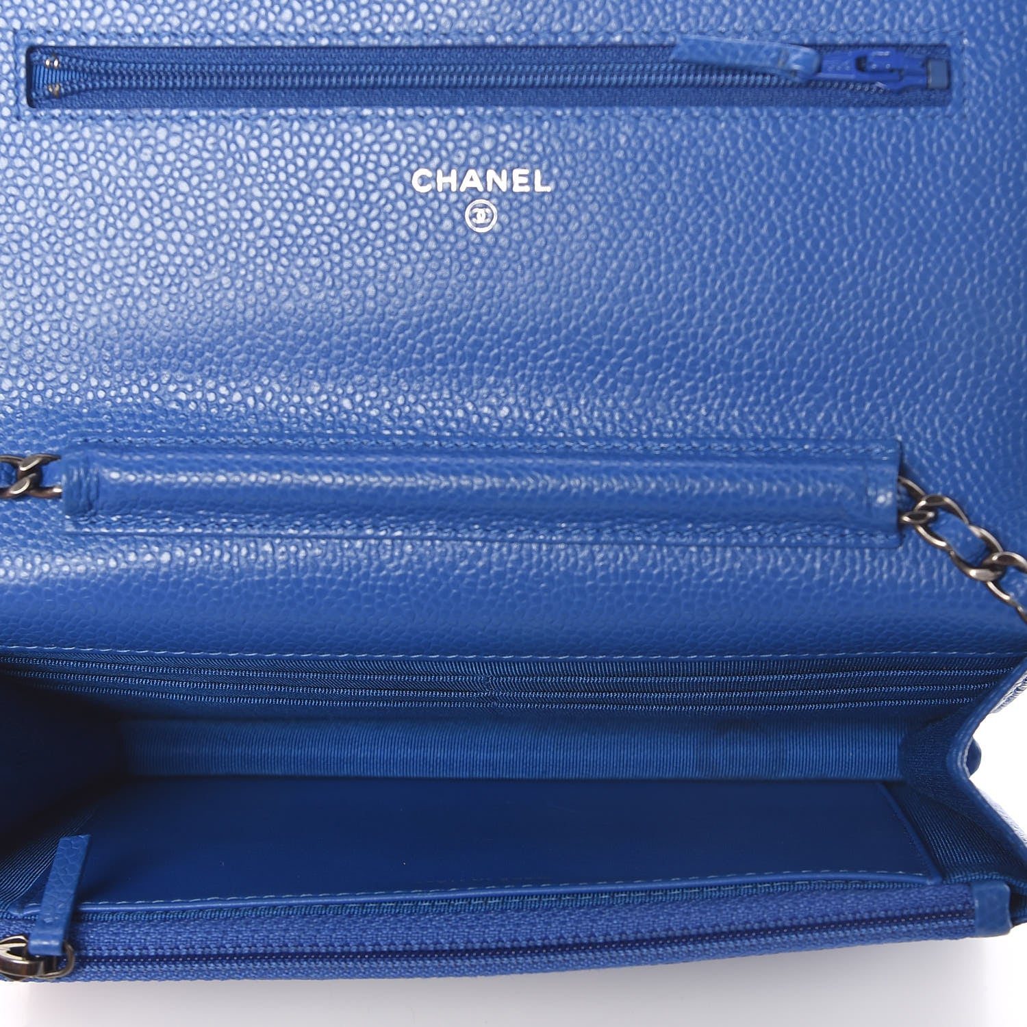 Chanel Caviar Quilted Wallet On Chain WOC Blue 5 of 10