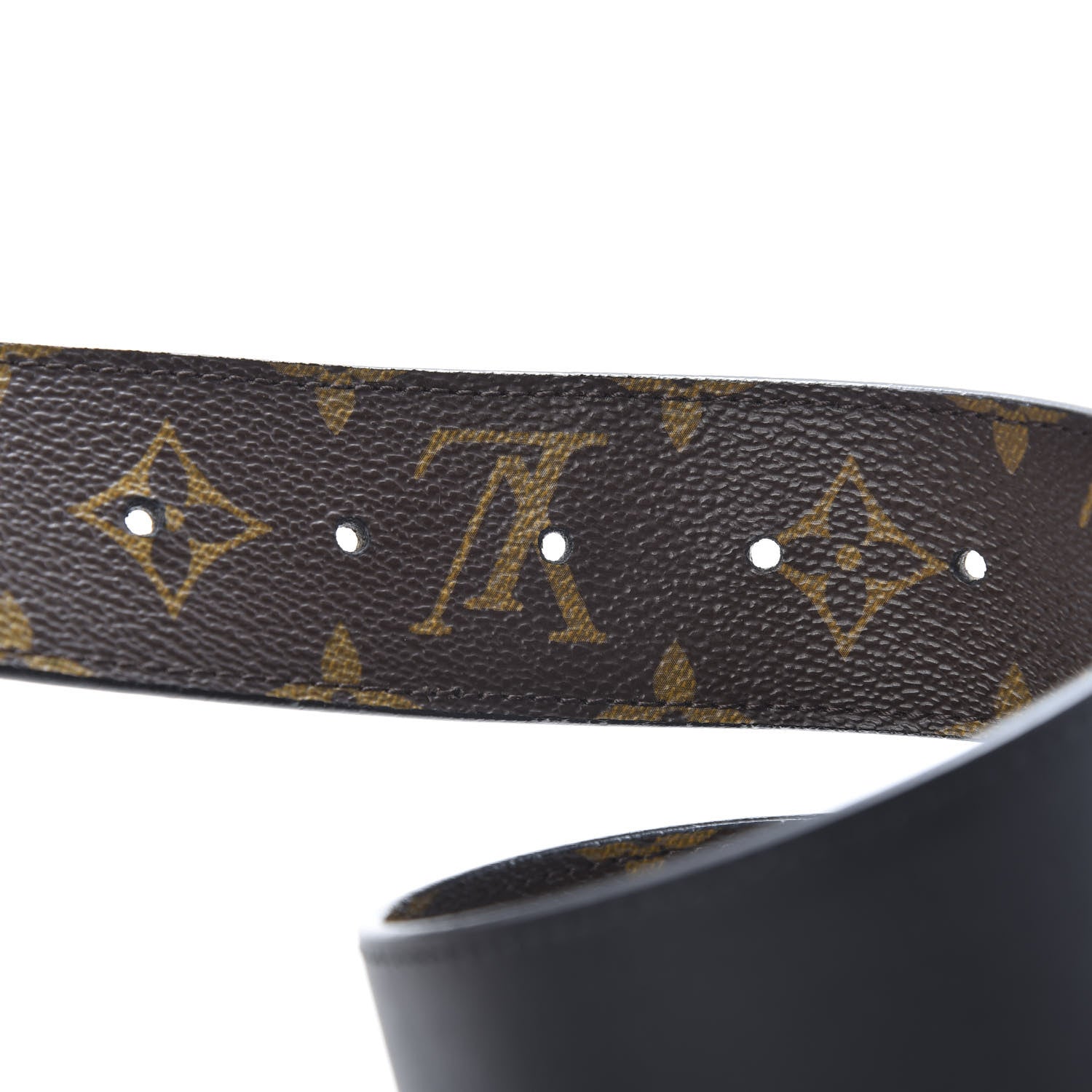 Louis Vuitton Calfskin Monogram 40mm LV Initiales Reversible Belt 90 36 Black 5 of 9