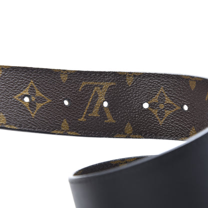 Louis Vuitton Calfskin Monogram 40mm LV Initiales Reversible Belt 90 36 Black 5 of 9
