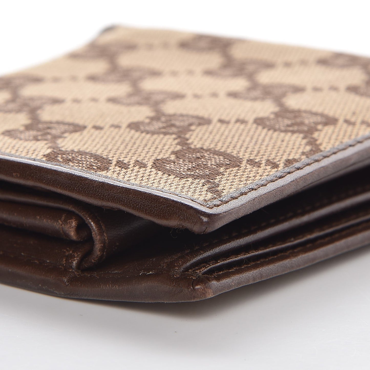 GG Monogram Bi-Fold Wallet Dark Brown
